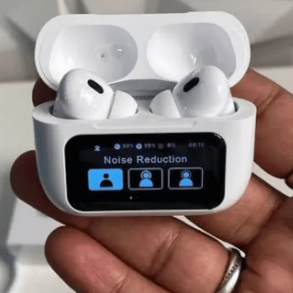 Airpods A9 Pro Earbuds 2024 TWS In-Ear Earbuds ANC/ENC Wireless Earphones LED Touch Screen Noise Cancelling LED Alarm Clock